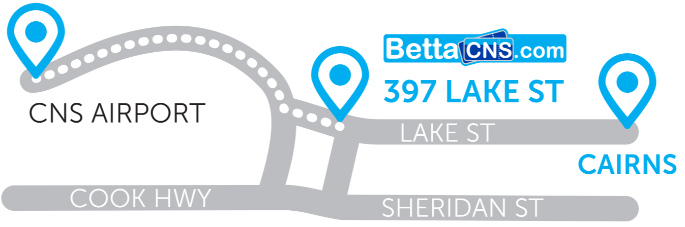 Cairns Airport Car Hire Map